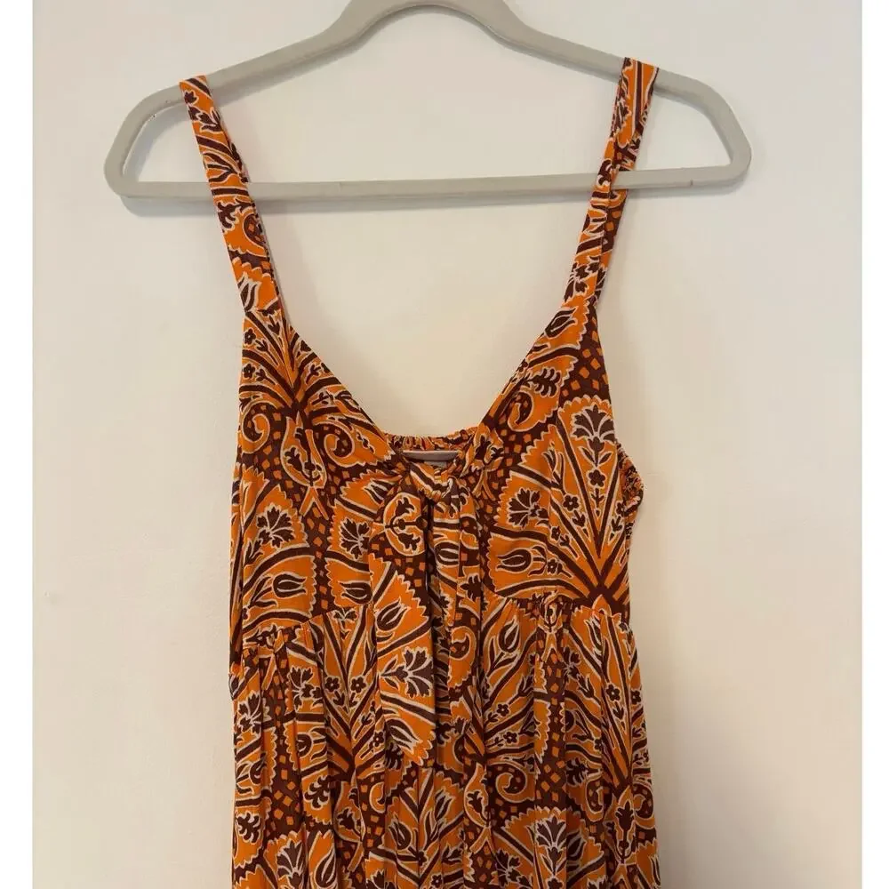 Knox Rose Floral Maxi Dress Orange Size Large - Picture 2 of 6